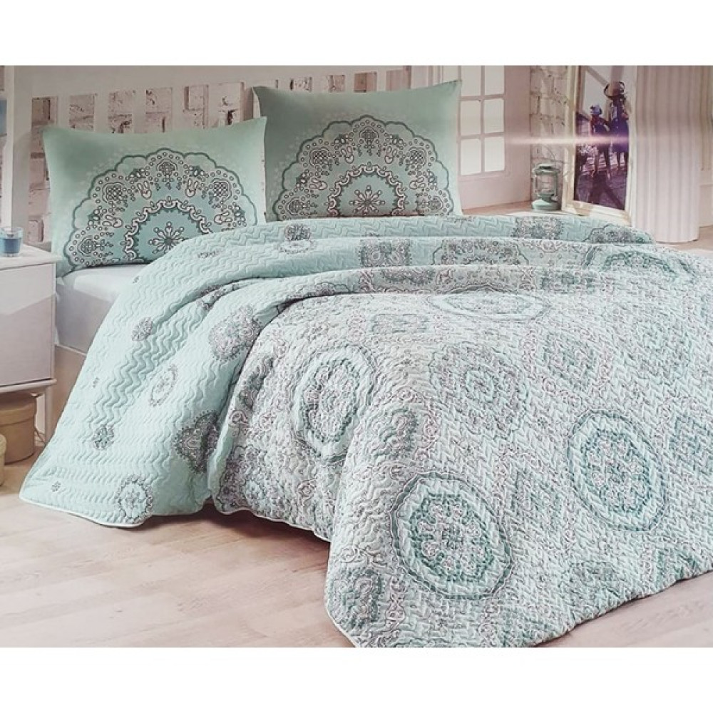 Kristal Dört Mevsim Set Tek Kişilik Şehriban Mint - 160 x 220 cm Nevresim Takımı Fiyatı