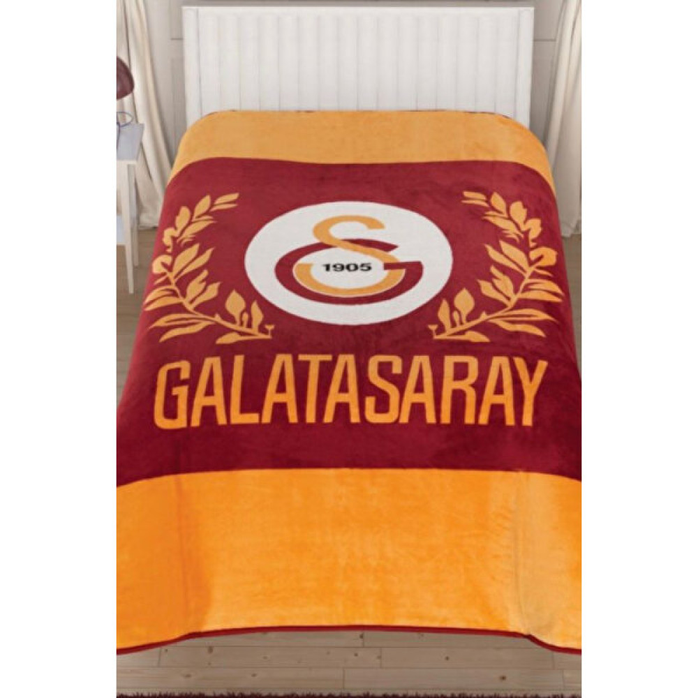 Kristal Galatasaray Taraftar Logolu Lisanslı Tek Kişilik Battaniye - 160 x 200 cm - Kırmızı Battaniye Fiyatı
