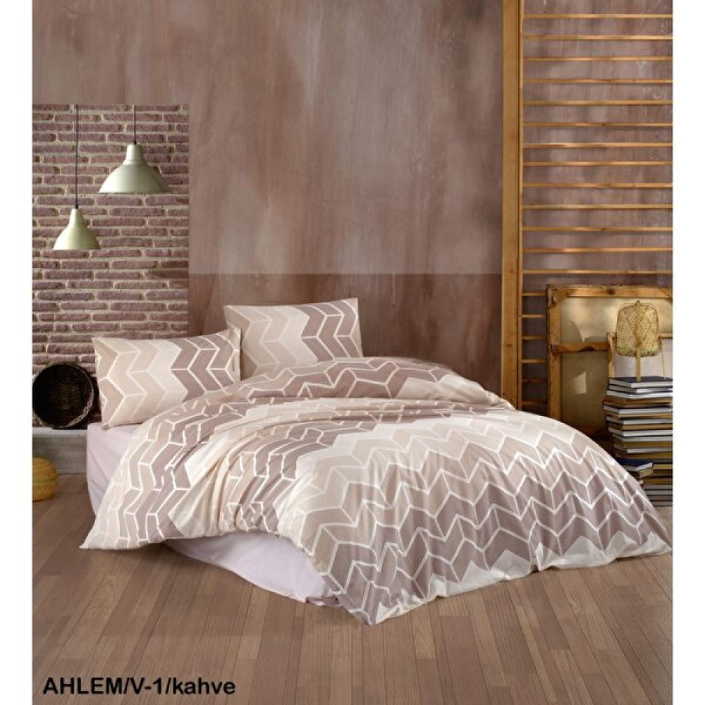 Kristal Kapitoneli Çift Kişilik Nevresim Takımı Dört Mevsim Ahlem Kahve - 220 x 230 cm Nevresim Takımı Fiyatı