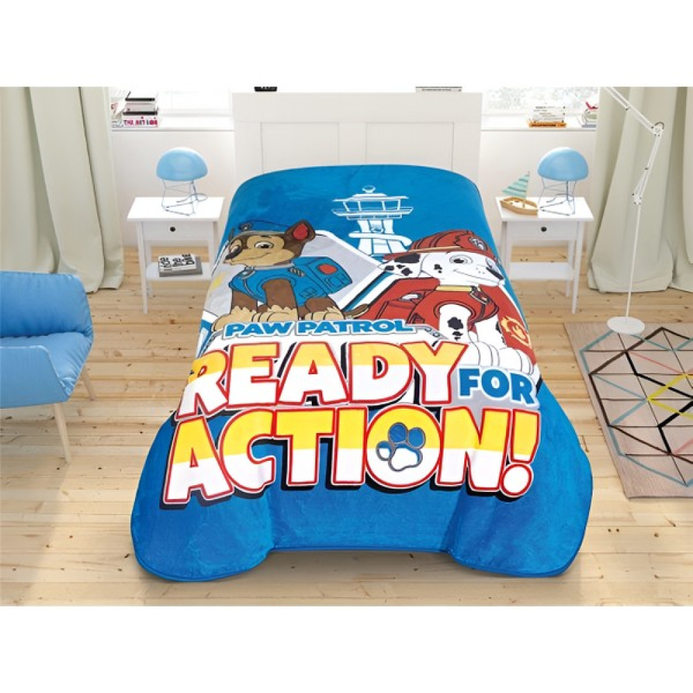 Kristal Paw Patrol Lisanslı Tek Kişilik Battaniye - Mavi - 160 x 220 cm Battaniye Fiyatı