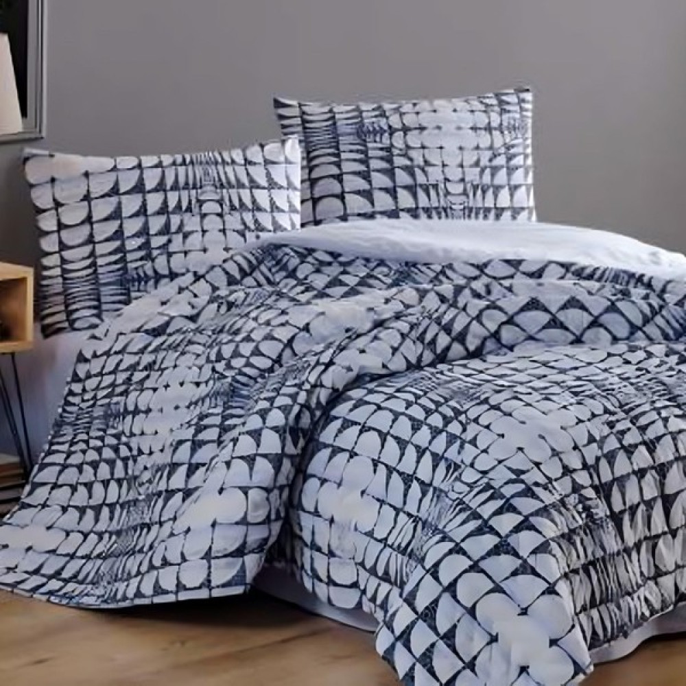 Kristal Ranforce Kapitoneli Nevresim Takımı Çift Kişilik Nepal Mavi - 220 x 230 cm Nevresim Takımı Fiyatı