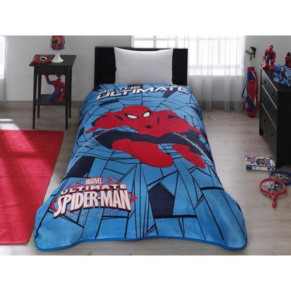 Kristal SpiderMan Web Tek Kişilik Lisanslı Battaniye Battaniye Fiyatı