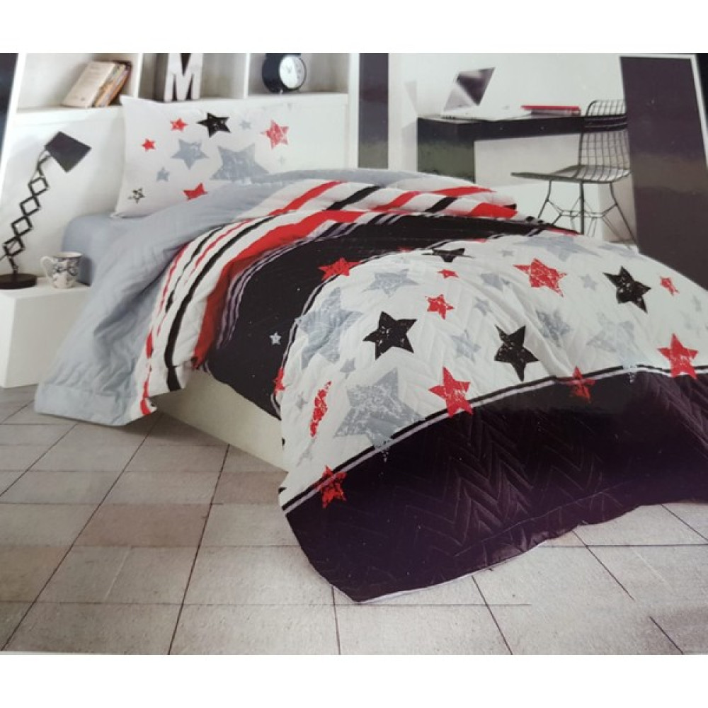 Kristal Tek Kişilik Kapitoneli Dört Mevsim Nevresim Takımı Tutku Siyah Beyaz - 160 x 220 cm - Siyah - Beyaz Nevresim Takımı Fiyatı