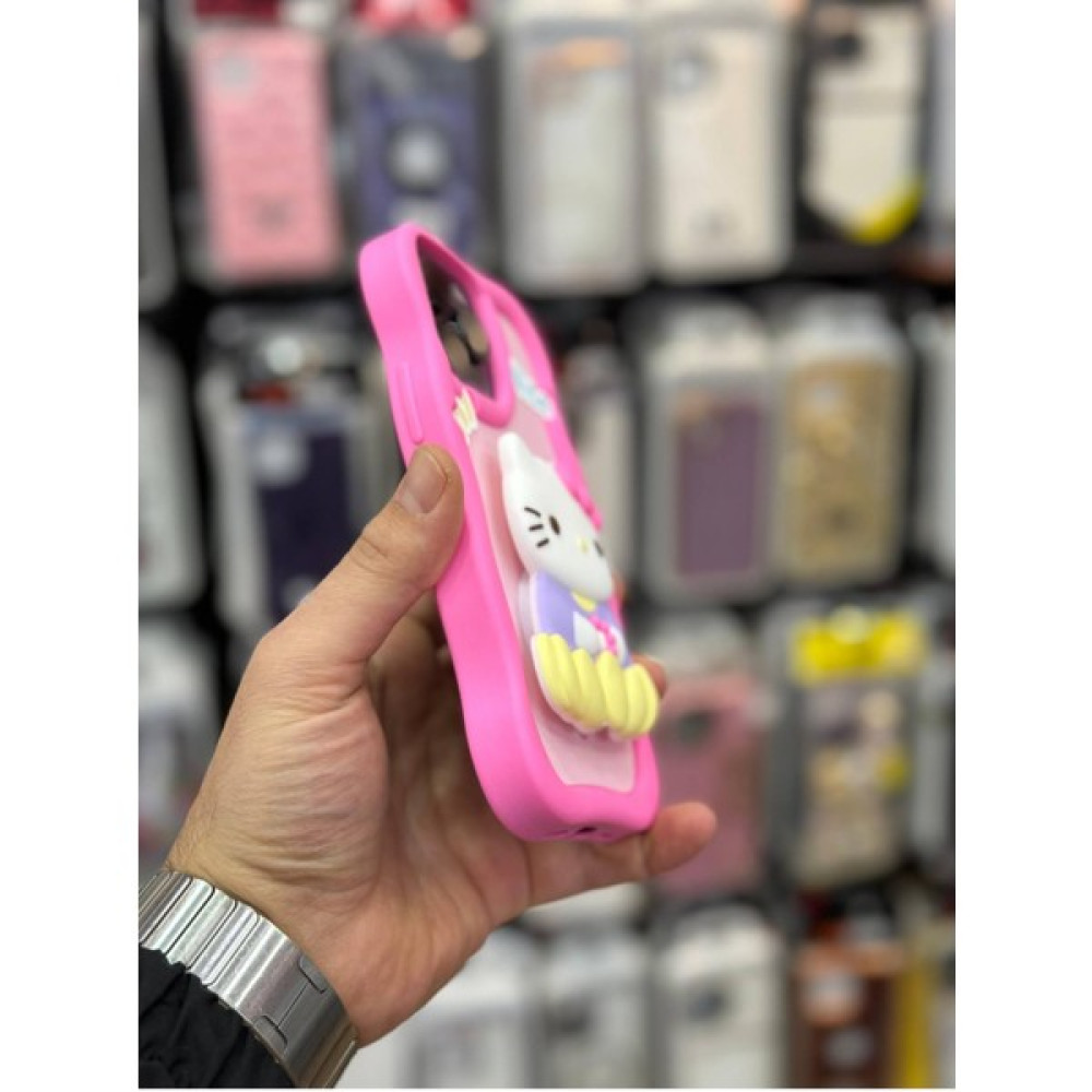 Kristal Teknoloji Apple iPhone 13 Uyumlu Nıce Sevimli Kedi Hamur Silikon Kılıf Cep Telefonu Kılıfı Fiyatı