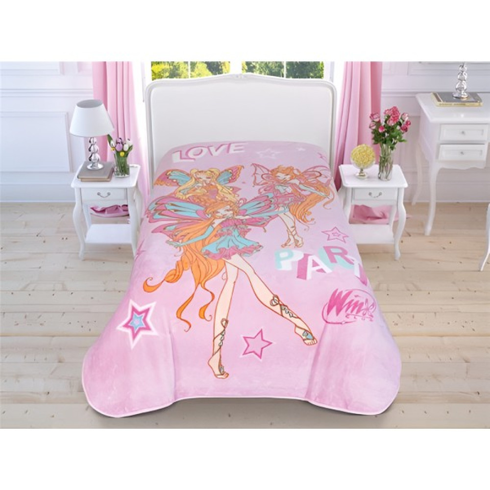 Kristal Winx Love Lisanslı Tek Kişilik Battaniye - Pembe - 160 x 220 cm Battaniye Fiyatı