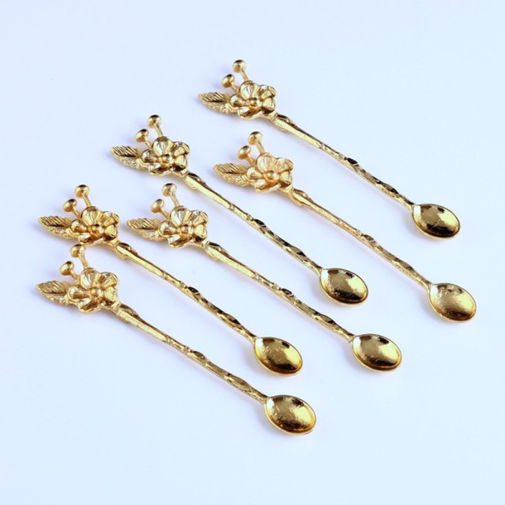 Kristalgalerisi 6 Kişilik Çay Kaşığı Gold Çatal / Kaşık / Bıçak Takımları Fiyatı