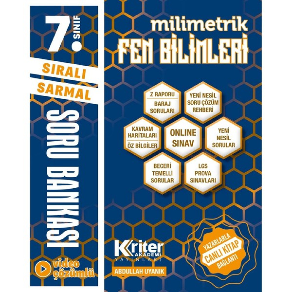 Kriter Akademi Yayınları 7. Sınıf Fen Bilimleri Soru Bankası Ders Sınav Kitapları Fiyatı
