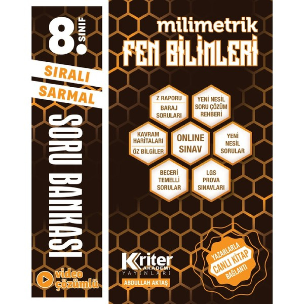 Kriter Akademi Yayınları 8. Sınıf Fen Bilimleri Soru Bankası Ders Sınav Kitapları Fiyatı
