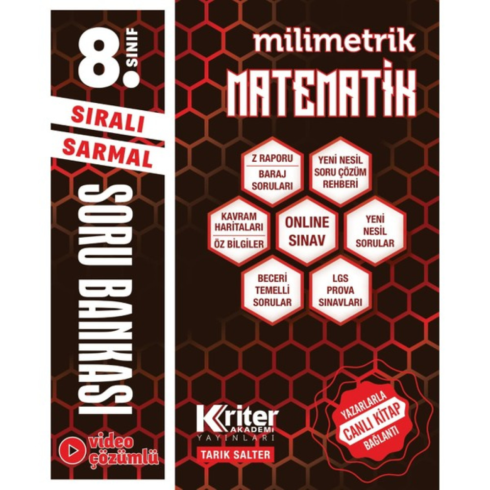 Kriter Akademi Yayınları 8. Sınıf Matematik Soru Bankası Ders Sınav Kitapları Fiyatı