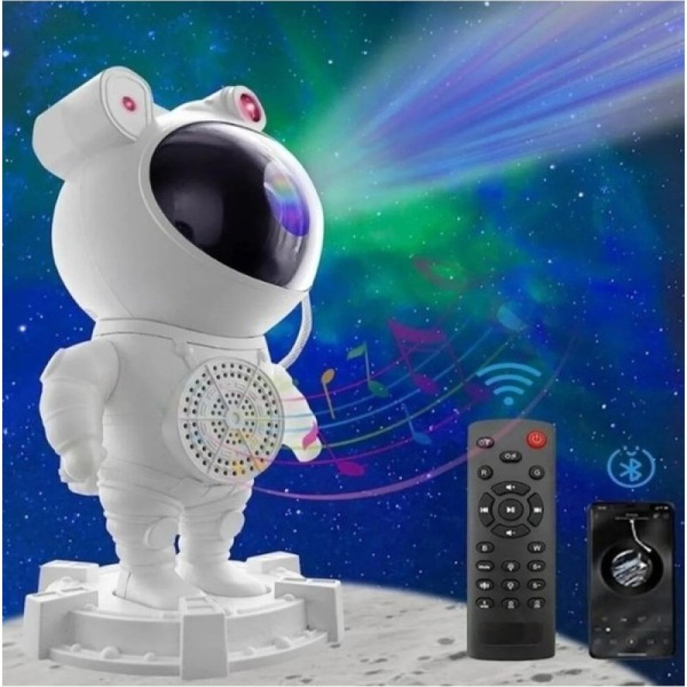 Krizantem Bluetooth Astronot Gece Lambası: 360° Projeksiyon, Dinlendirici Sesler ve Uzaktan Kumanda - Beyaz Gece Lambası Fiyatı