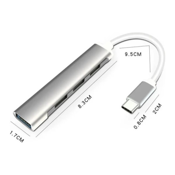 Krl Macbook Uyumlu Type-C To 4* USB 3.0 Splitter 5 Gbps Çevirici Hub Adaptör Laptop Adaptör Fiyatı