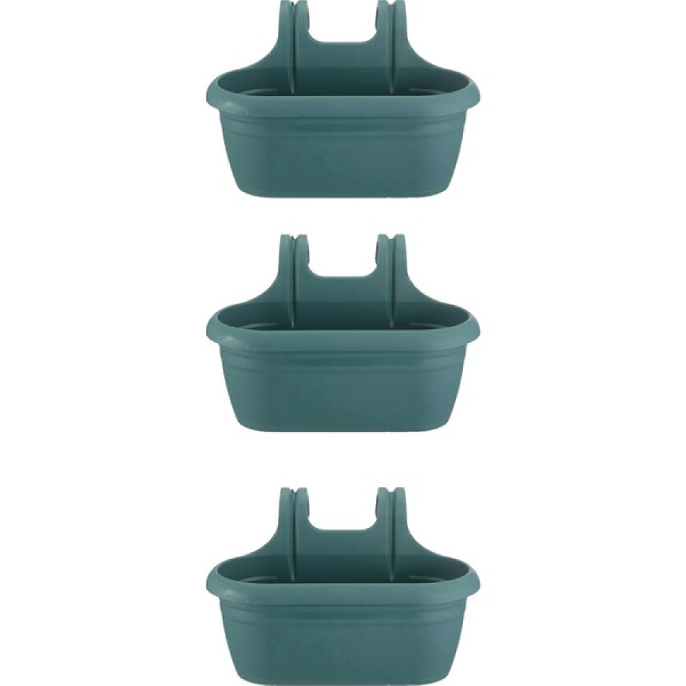 Krm Home 3 Adet Renkli Nergiz Kolay Askı Balkon Saksısı 40 cm 6,5 Lt - Yeşil Saksı ve Aksesuarları Fiyatı