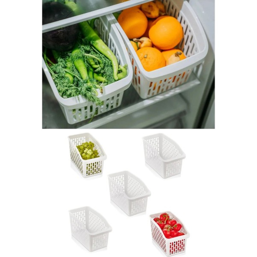 Krm Home 5 Adet Xxl Geniş Buzdolabı Içi Düzenleyici Sebze Meyve Sepeti Mutfak Banyo Tezgah Organizer Saklama Kapları Fiyatı