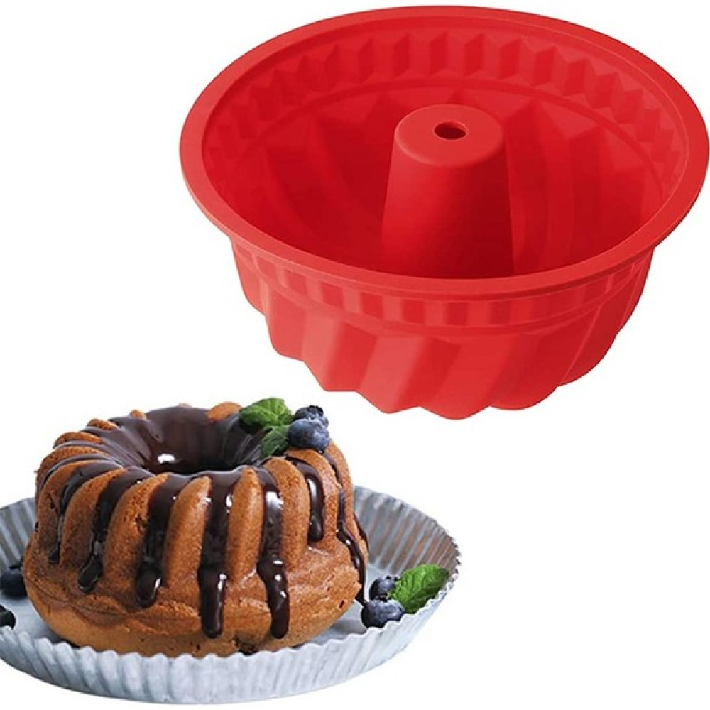 Krm Home Big Chef Göbekli Silikon Kek Kalıbı, Küre Kek Kalıbı, Yapışmaz Yuvarlak Pişirme Kalıbı 22 cm Kek Kalıpları Fiyatı