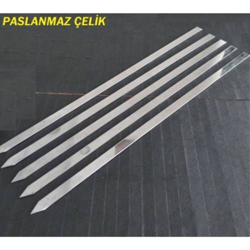 Krom 10 Adet Ömürlük Paslanmaz Çelik Adana Kebap Şişi Kıyma Adana Kebap Şiş Mangal & Barbekü Malzemeleri Fiyatı