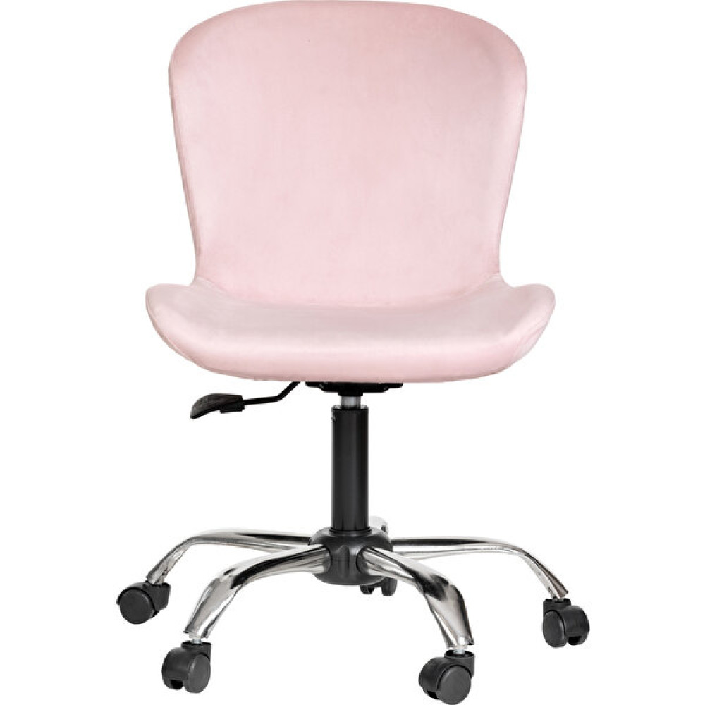 Krom Metal Ayaklı Ofis Çocuk Odası Çalışma Sandalyesi Ayarlanabilir Açelya - Pembe Ofis Koltukları Fiyatı