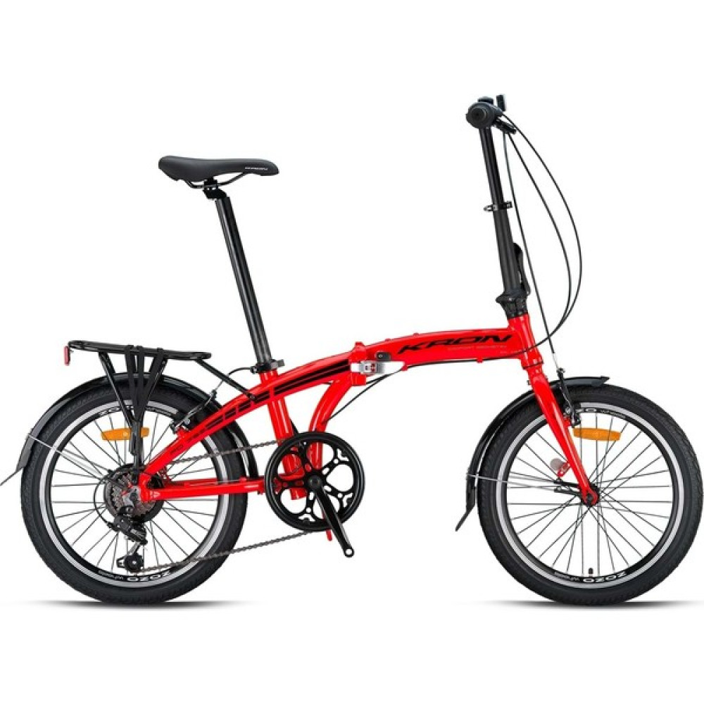 Kron Fd 750 - 20'' Mtb - 7 Vites - V.b. - Kırmızı-Siyah (Çelik Bagaj/pvc Çamurluk) KRN22-306 Katlanabilir Bisiklet Fiyatı