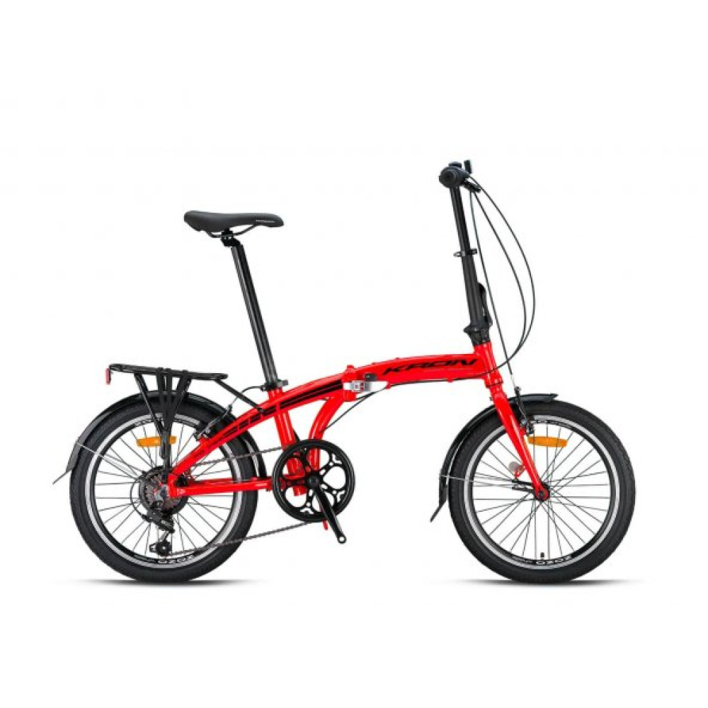 Kron Fd 750 - 20 Mtb - 7 Vites - V.b. (Papuc Fren) - Kirmizi-Siyah (Celik Bagaj/Pvc Camurluk) Katlanabilir Bisiklet Fiyatı