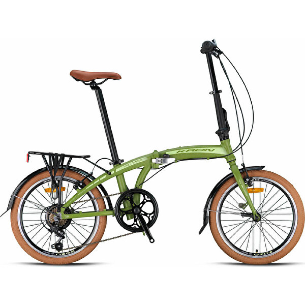 Kron Fd 750 20JANT Katlanır Bisiklet Mtb 7 Vites V.b Mat Haki-Neon Sarı Katlanabilir Bisiklet Fiyatı