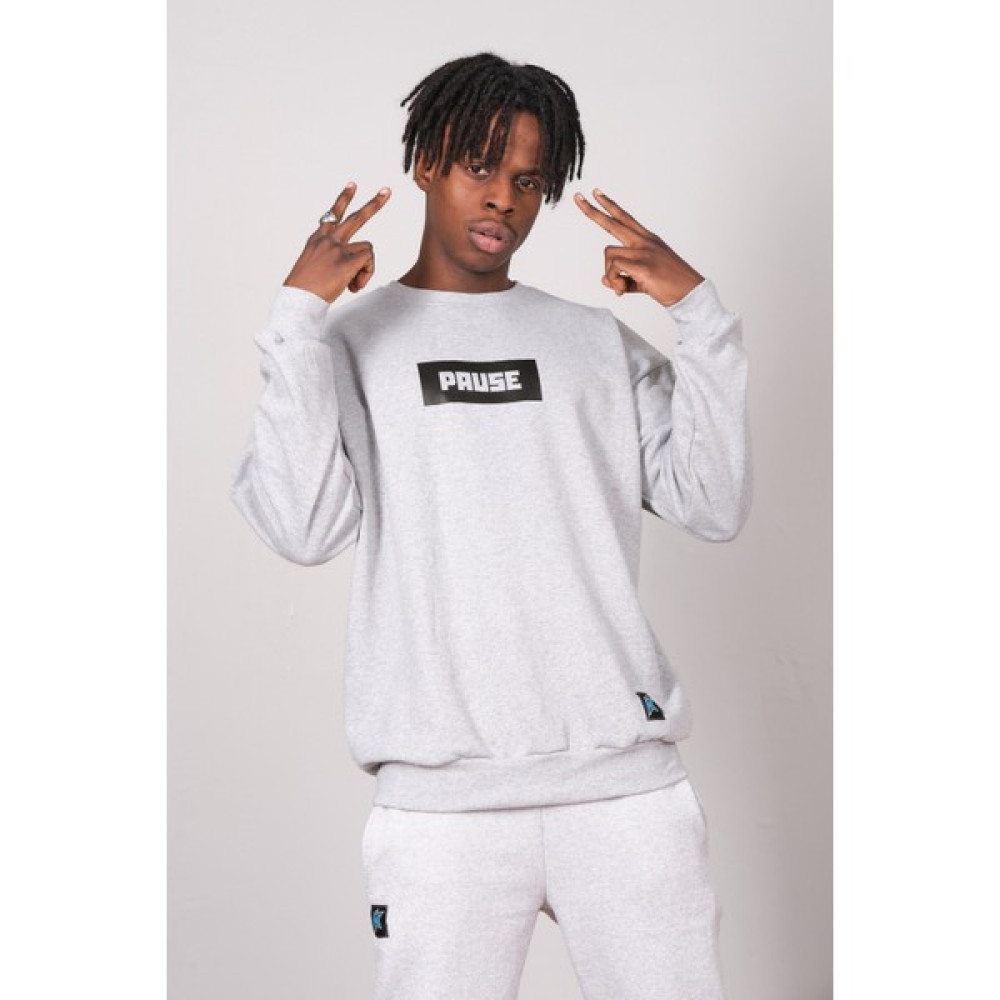 Kronik Gri Pause Baskı Oversize Sweat Erkek Sweatshirt Fiyatı