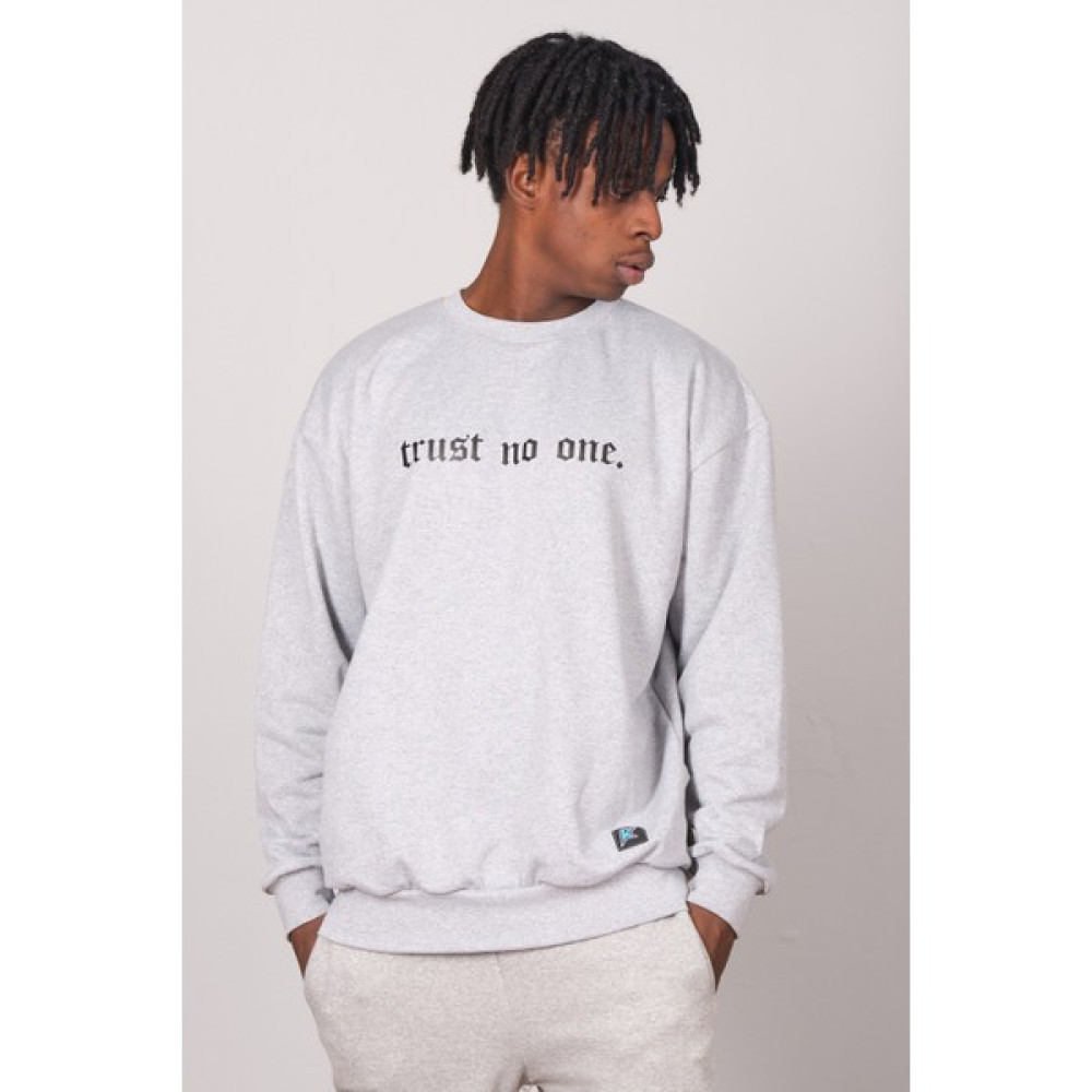 Kronik Gri Trust Baskı Oversize Sweat Erkek Sweatshirt Fiyatı