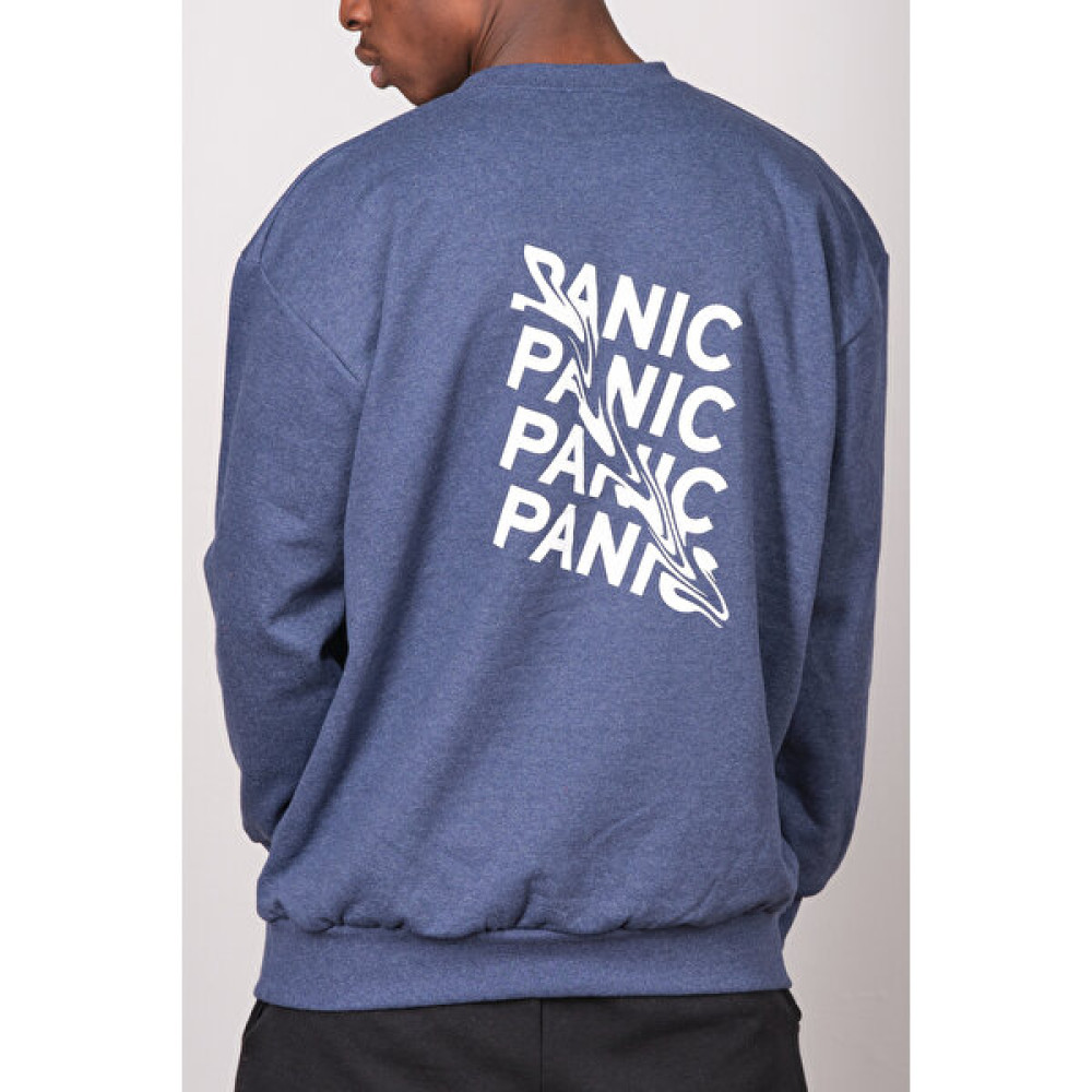 Kronik Indigo Panic Baskı Oversize Sweat Erkek Sweatshirt Fiyatı