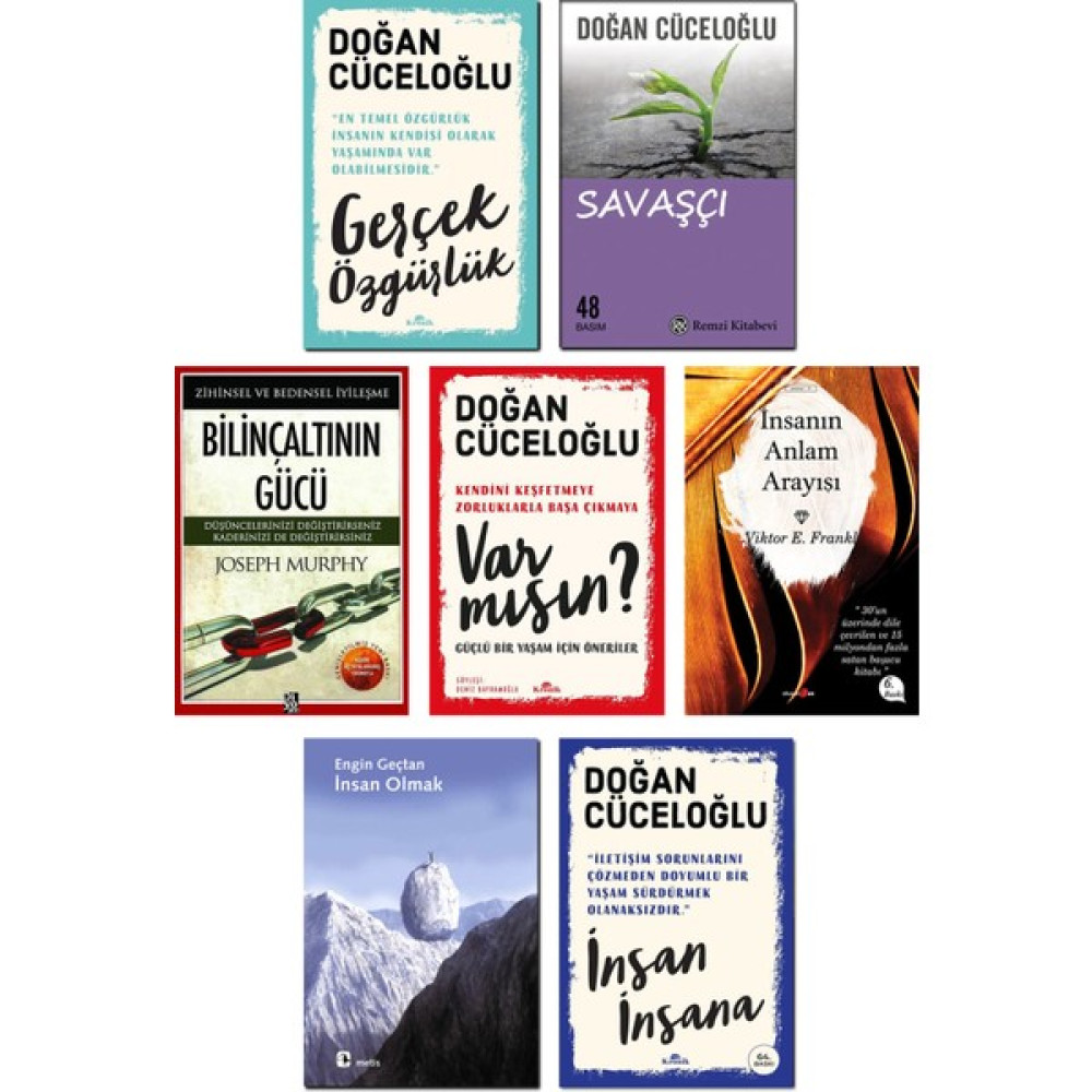 Kronik Kitap – Savaşçı + Var Mısın? + İnsan İnsana + Gerçek Özgürlük - Doğan Cüceloğlu + İnsan Olmak + İnsanın Anlam Arayışı + Bilinçaltının Gücü -... Zihinsel Gelişim Kitapları Fiyatı