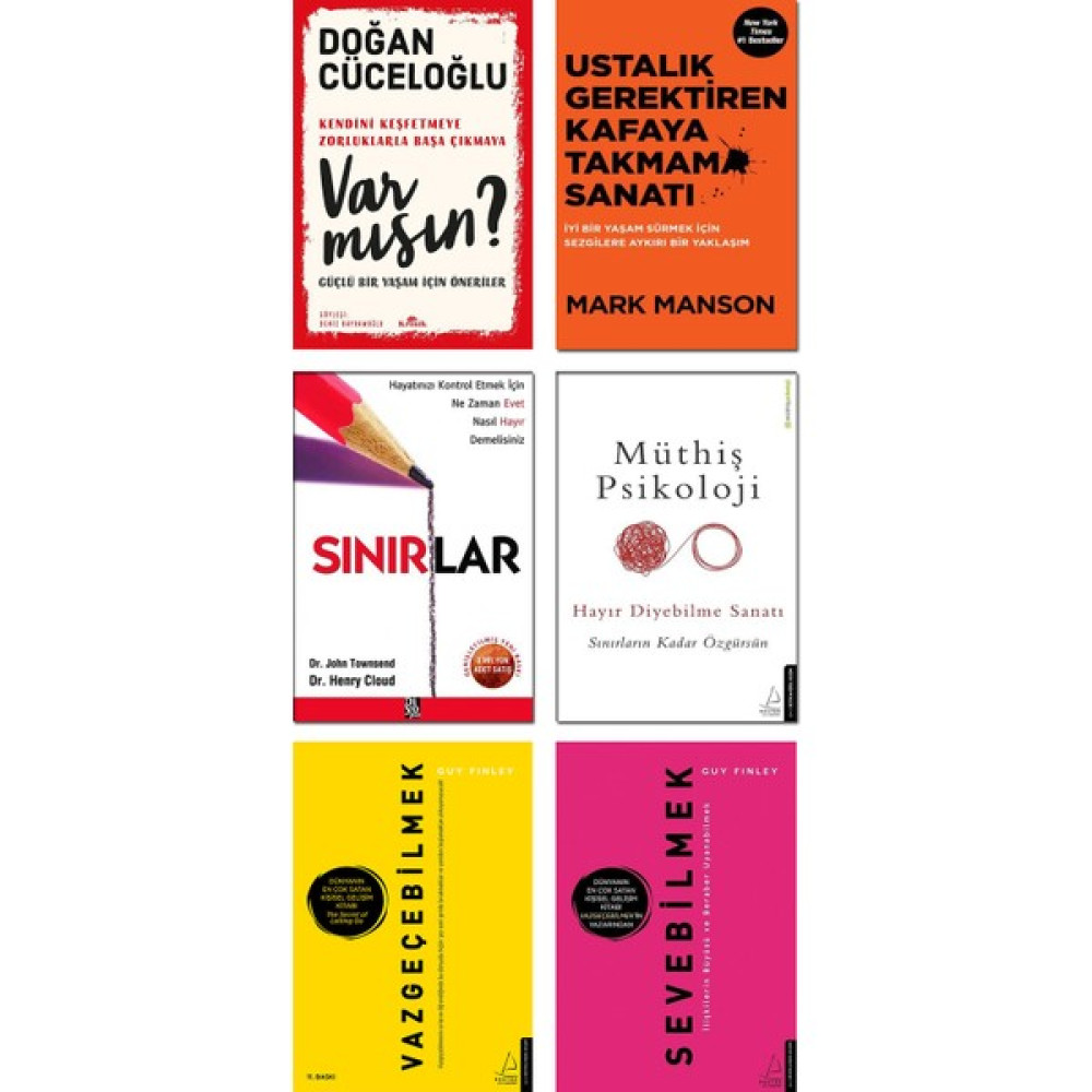 Kronik Kitap - Var Mısın ? Doğan Cüceloğlu + Ustalık Gerektiren Kafaya Takmama Sanatı Mark Manson + Sınırlar + Müthiş Psikoloji + Vazgeçebilmek +... Kişisel Gelişim ve Psikoloji Fiyatı