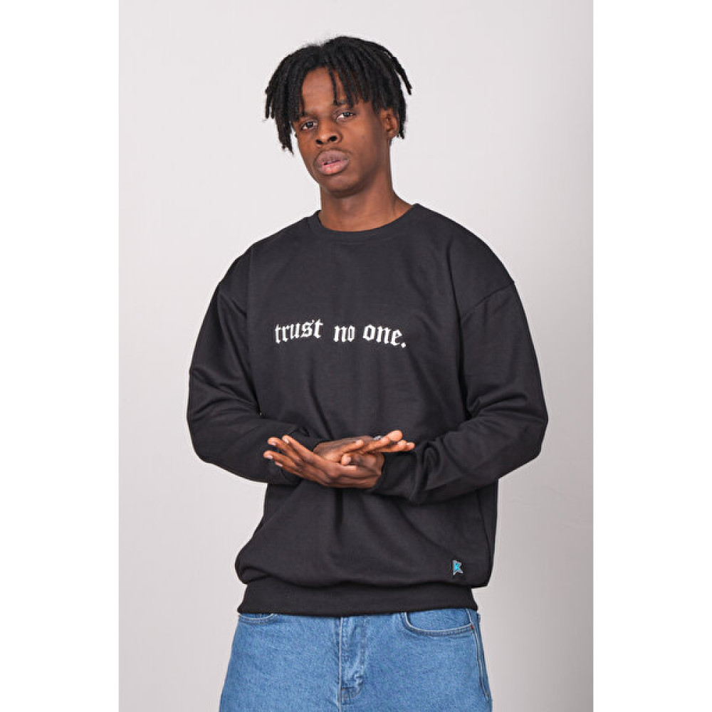 Kronik Siyah Trust Baskı Oversize Sweat Erkek Sweatshirt Fiyatı
