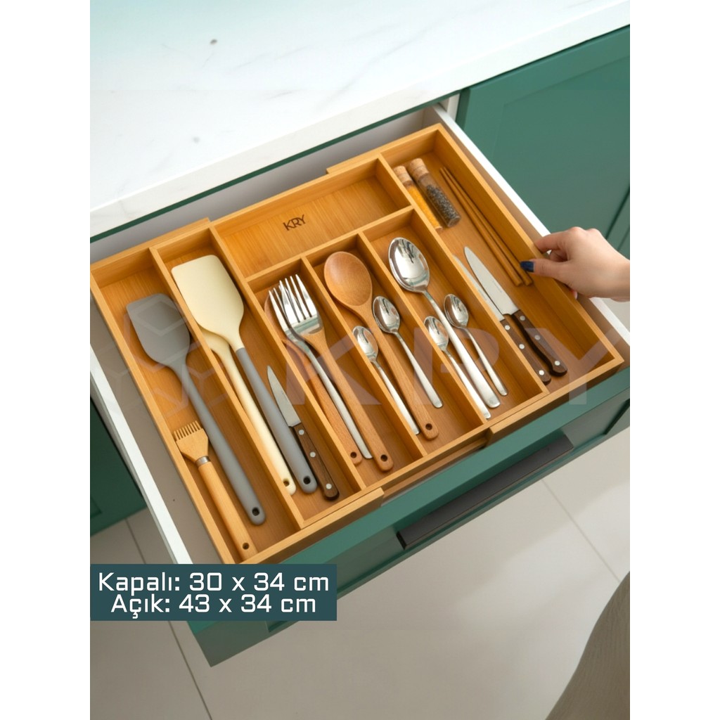 Kry Ayarlanabilir Bambu Kaşıklık Organizer – Açılır Kapanır Çekmece Içi Kaşıklık Düzenleyici - 34 x 44 cm SSD / Solid State Drive Fiyatı