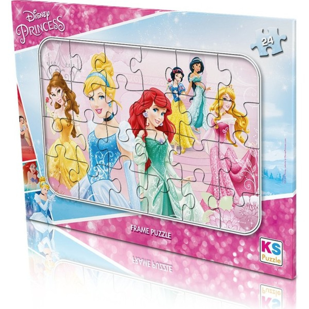 KS Games Disney Princess (Prenses) Frame Puzzle/yapboz 24 Parça Eğitici Oyuncak Fiyatı