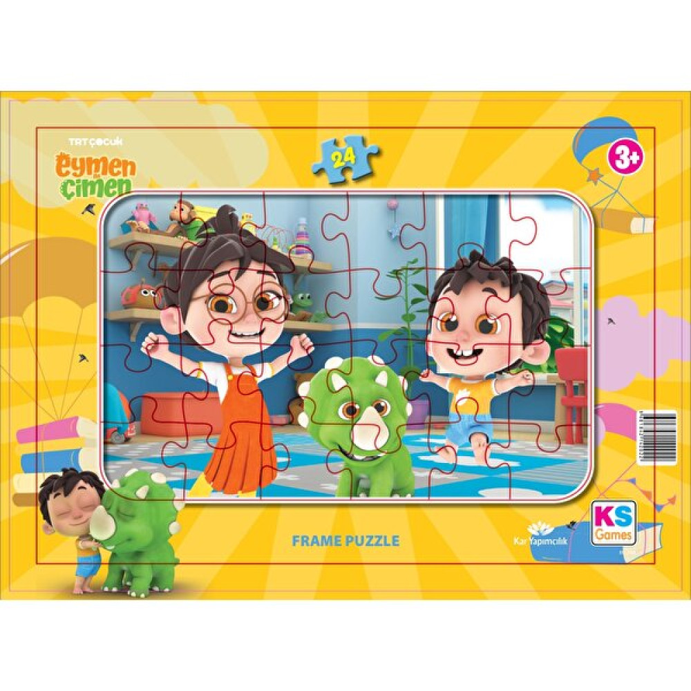 Ks Games Eymen Ile Çimen 24 Parça Frame Puzzle EÇ704 Eğitici Oyuncak Fiyatı