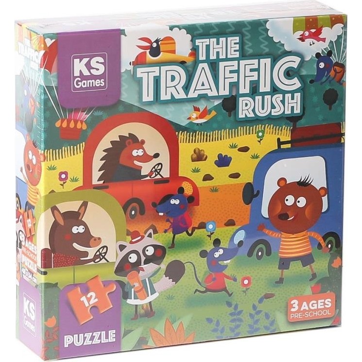 KS Games The Traffic Rush Pre School Puzzle 12 Parça Anne Bebek Oyuncak Fiyatı