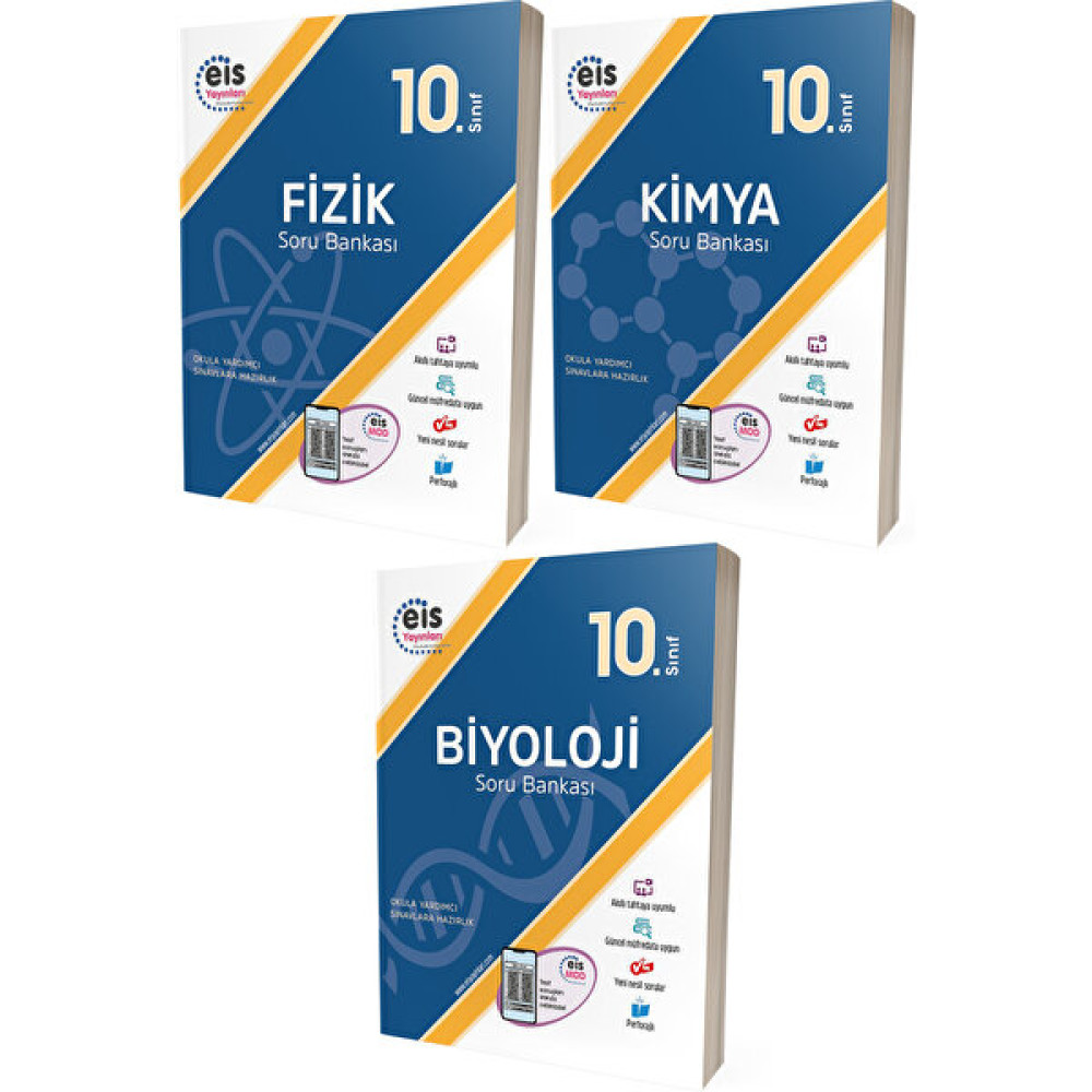 KS Kitap Satıcısı 10. Sınıf Fizik Kimya Biyoloji Soru Bankası Fen Bilimleri Seti Eis Yayınları Kaynak Kitapları Fiyatı