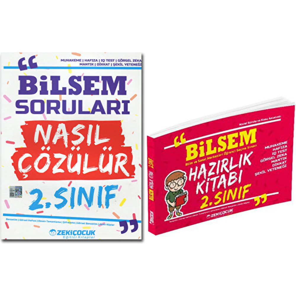 KS Kitap Satıcısı Zeki Çocuk Bilsem 2. Sınıf Hazırlık Kitabı ve Bilsem Soruları Nasıl Çözülür Kitabı Kaynak Kitapları Fiyatı