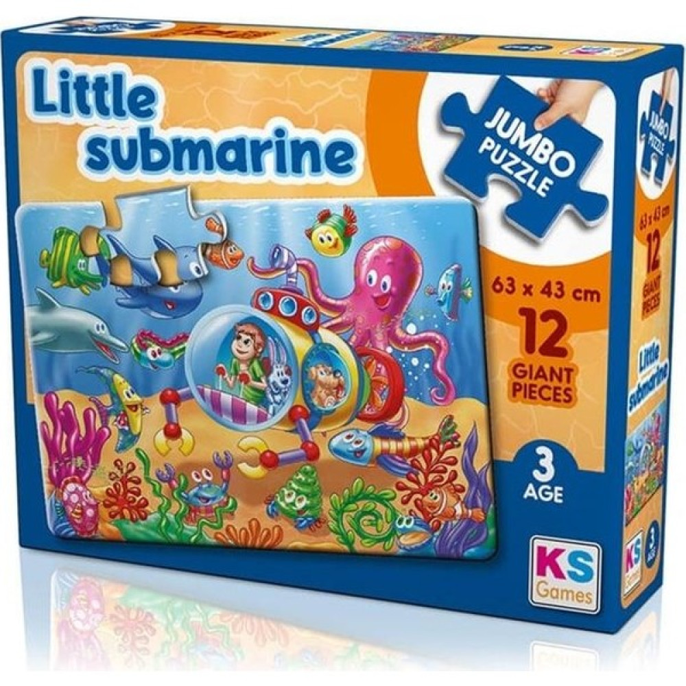 Ks Puzzle Little Submarine Jumbo Boy Puzzle 12 Parça Puzzle & Aksesuarları Fiyatı