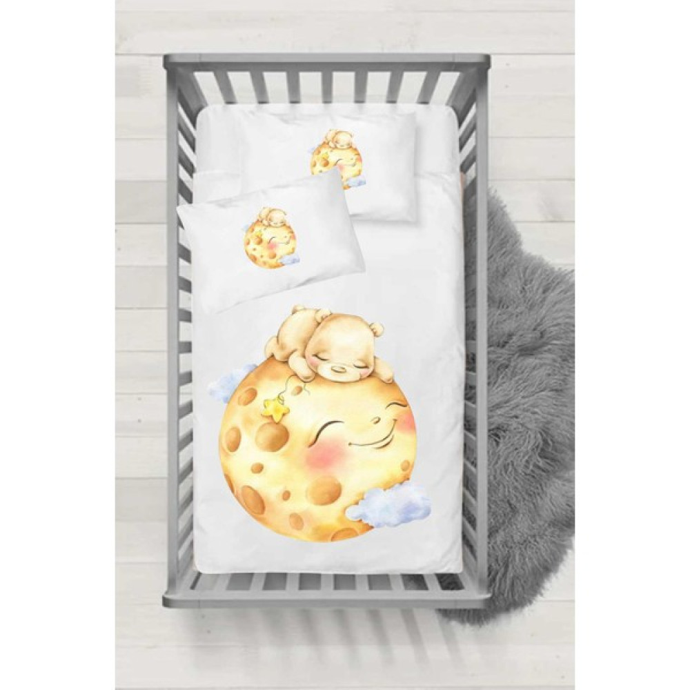 KSKNBOX Silikon Yorganlı Bebek Uyku Seti - Uyuyan Ayıcık - Renkli - 95 x 145 cm Bebek Uyku Seti Fiyatı