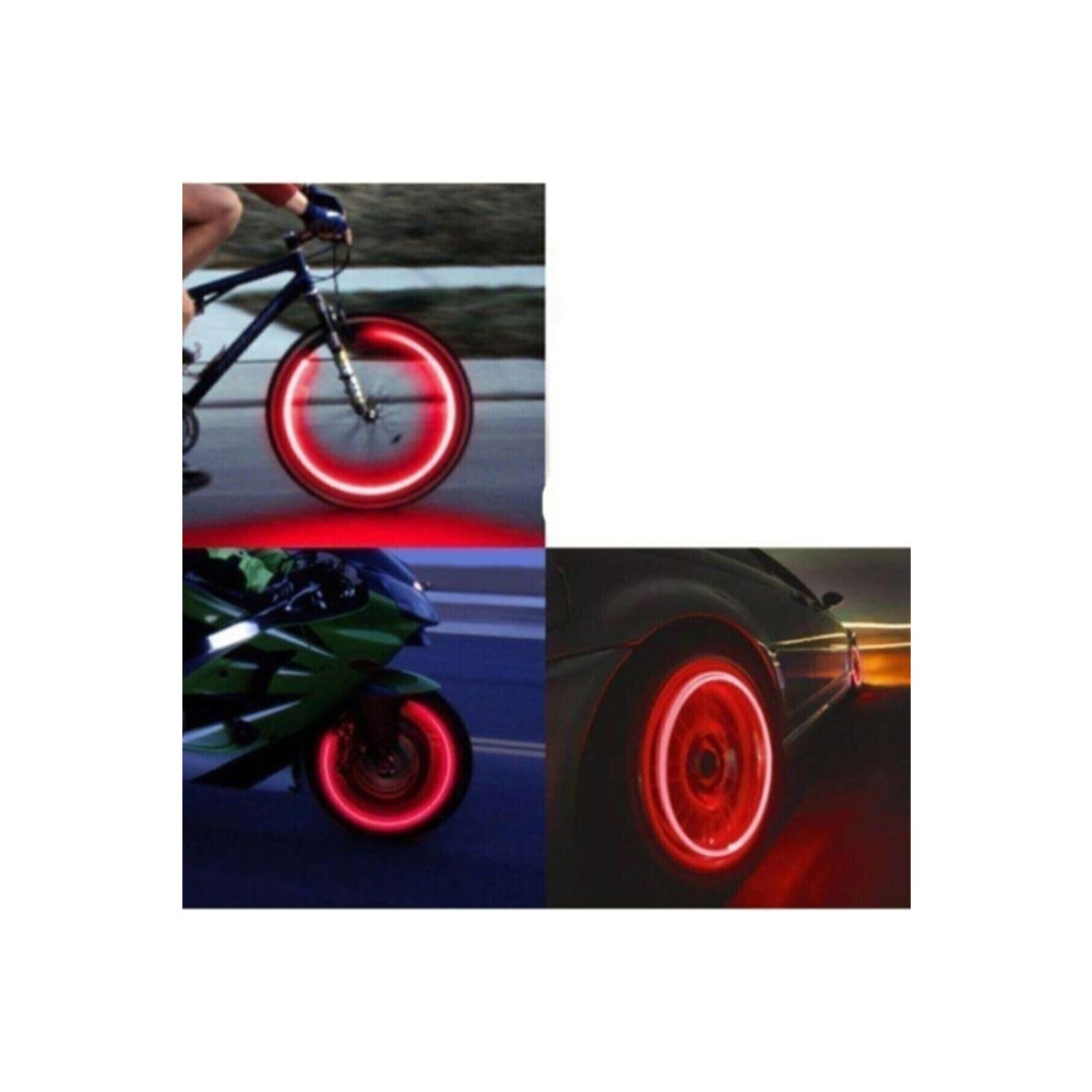 Ksmart 2 Çift (4 Adet) Led Işıklı Hareket Sensörlü Kırmızı Işıklı Bisiklet Araba Motor Sibop Kapağı Lambası Bisiklet Aksesuarları Fiyatı
