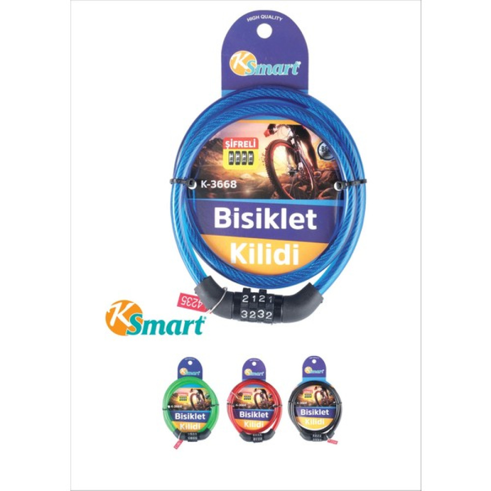 Ksmart Bisiklet Kilidi Eko Şifre Ksmart K-3668 Bisiklet Aksesuarları Fiyatı