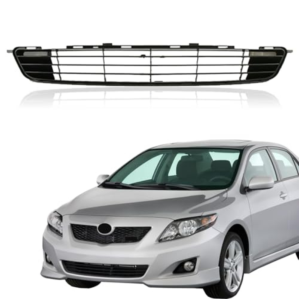 Kspeed Front Bumper Mesh Air Intake Grille Replacement Shield fits 2009 2010 Toyota Corolla Front Black Air Intake Grill Replacement Kit 5311202120 TO1036111