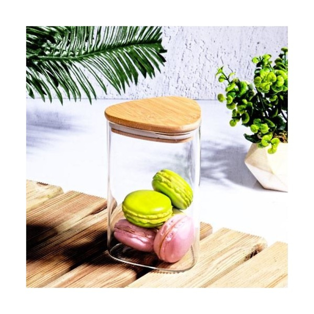 Ksv Vakumlu Üçgen Cam Kavanoz - Cam Erzak Saklama Kabı 4 Lü Set 16 Cm. Saklama Kapları Fiyatı