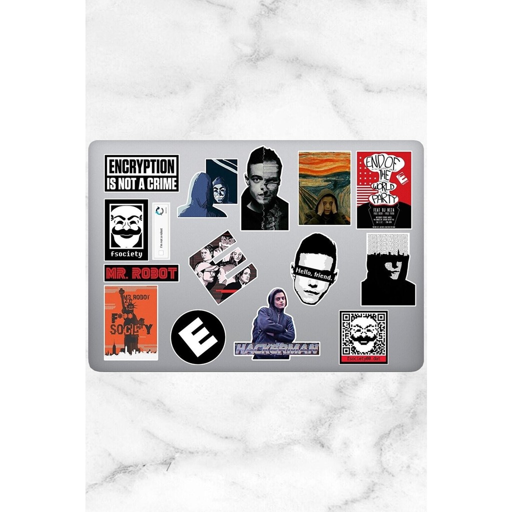 Kt Grup Mr. Robot Temalı Laptop Notebook Tablet Sticker Seti 15 Adet Dizüstü Bilgisayar Fiyatı