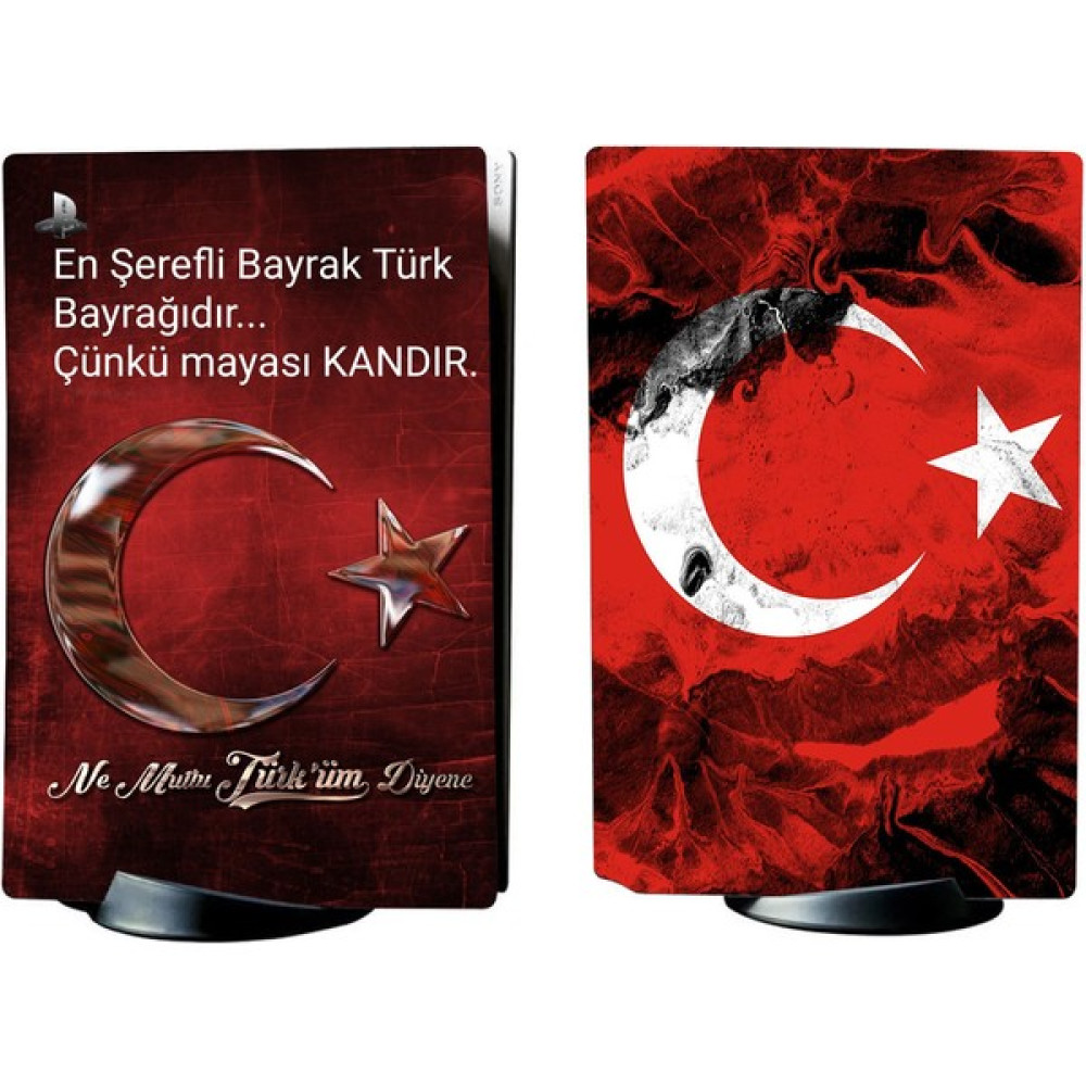 Kt Grup Türk Bayrağı Playstation 5 Standart Kasa Dijital Versiyon Full Sticker Kaplama Seti Oto Boyaları Fiyatı