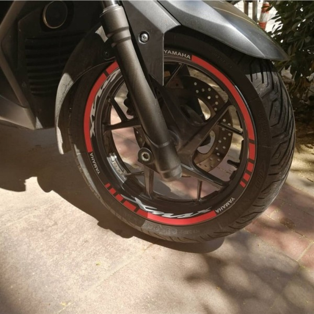 KT Store Motosiklet Jant Şeridi Xmax Jant Şerit Sağ-Sol/ön-Arkasticker Etiket Modeli - Çift Renk - Standart Jantlar & Jant Aksesuarları Fiyatı