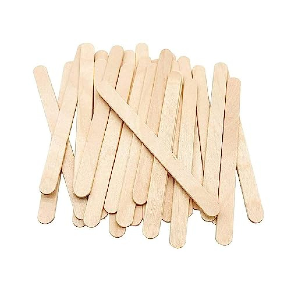 KTOJOY 100 Pcs Craft Sticks Ice Cream Natural Wood Popsicle Craft Sticks 4.5 inch Length Treat Ice Pop Sticks for DIY Crafts