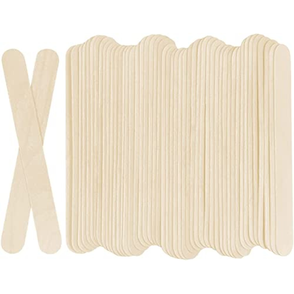 KTOJOY 100Pcs Jumbo Wooden Craft Sticks Popsicle Stick 6” Long x 3/4”Wide Treat Ice Pop for DIY Crafts，Home Art Projects, Classroom Supplies