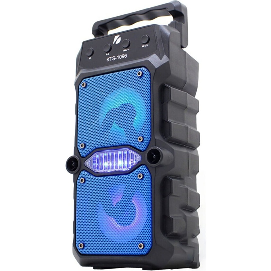 KTS Elektronik KTS-1096 Taşınabilir Kablosuz Bluetooth Hoparlör-Karaoke Hoparlör 3 Inç x 2 LED Işık - Mavi Bluetooth Hoparlör Fiyatı