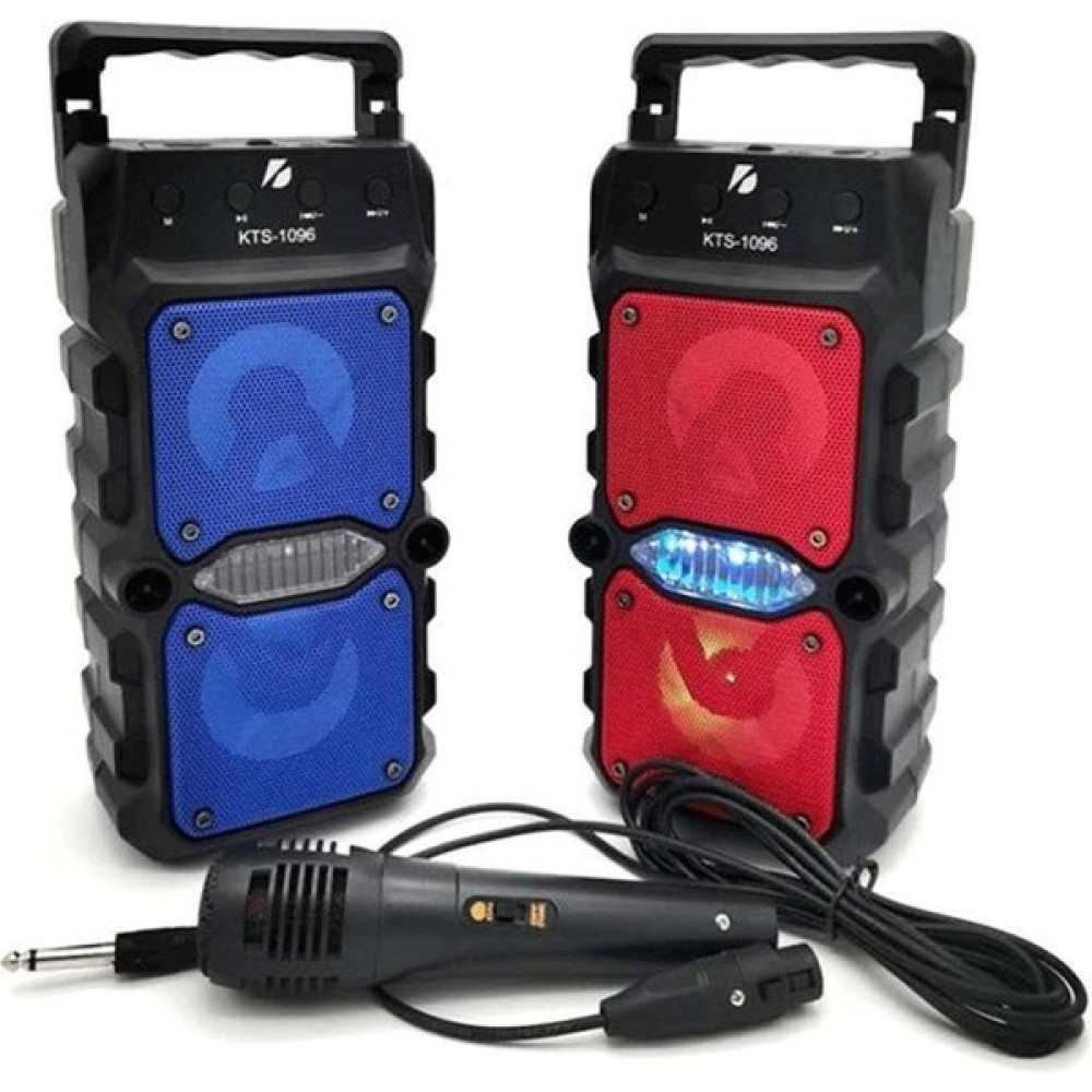 Kts KTS-1096 Taşınabilir Kablosuz Bluetooth Hoparlör 3 Inç x 2 LED Işık - Siyah Oto Boyaları Fiyatı