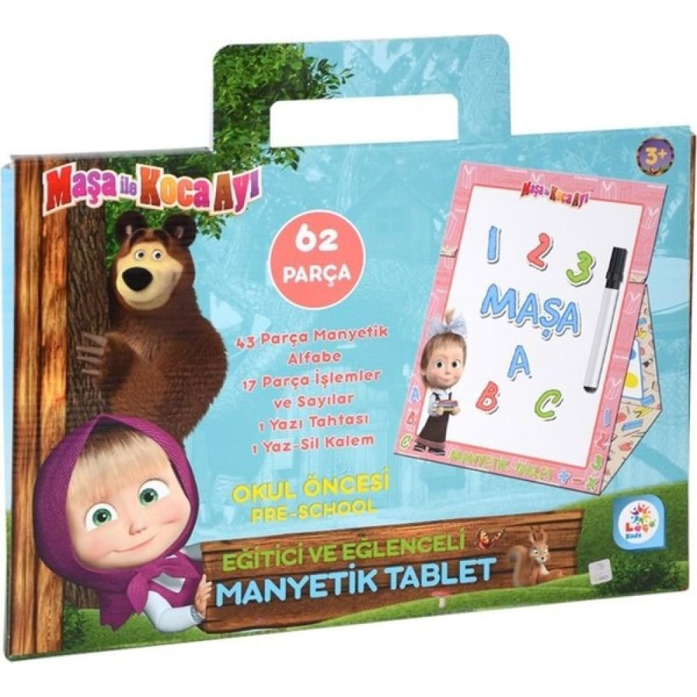 KTYRA52 MS7582 Laço, Maşa ile Koca Ayı Manyetik Tablet / +3 Yaş Eğitici Oyuncak Fiyatı