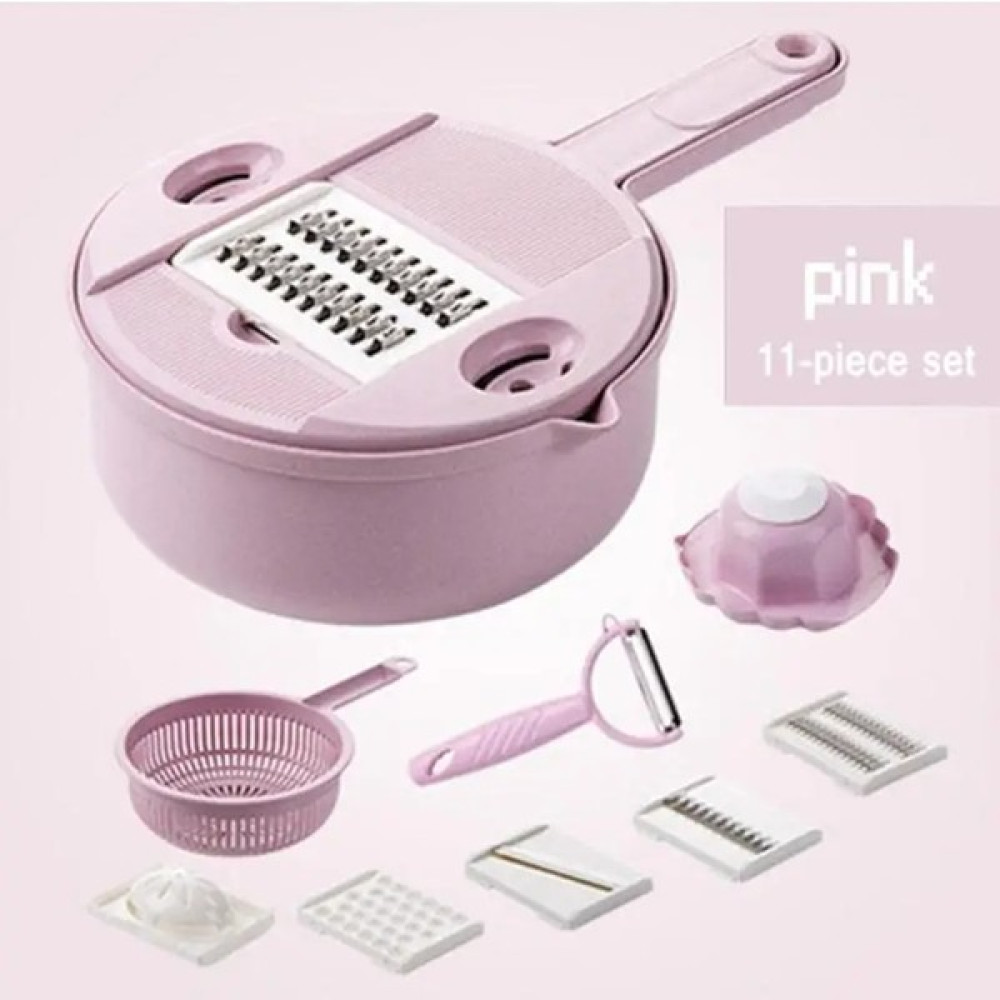 Kuadu Shop Pembe Stil Et Çok Fonksiyonlu Sebze Kesici Tahliye Sepeti ile Mutfak Aleti Meyve Sebze Dilimleme Sebze Rende Kesici Dropship (Yurt Dışın... Pratik Mutfak Gereçleri Fiyatı